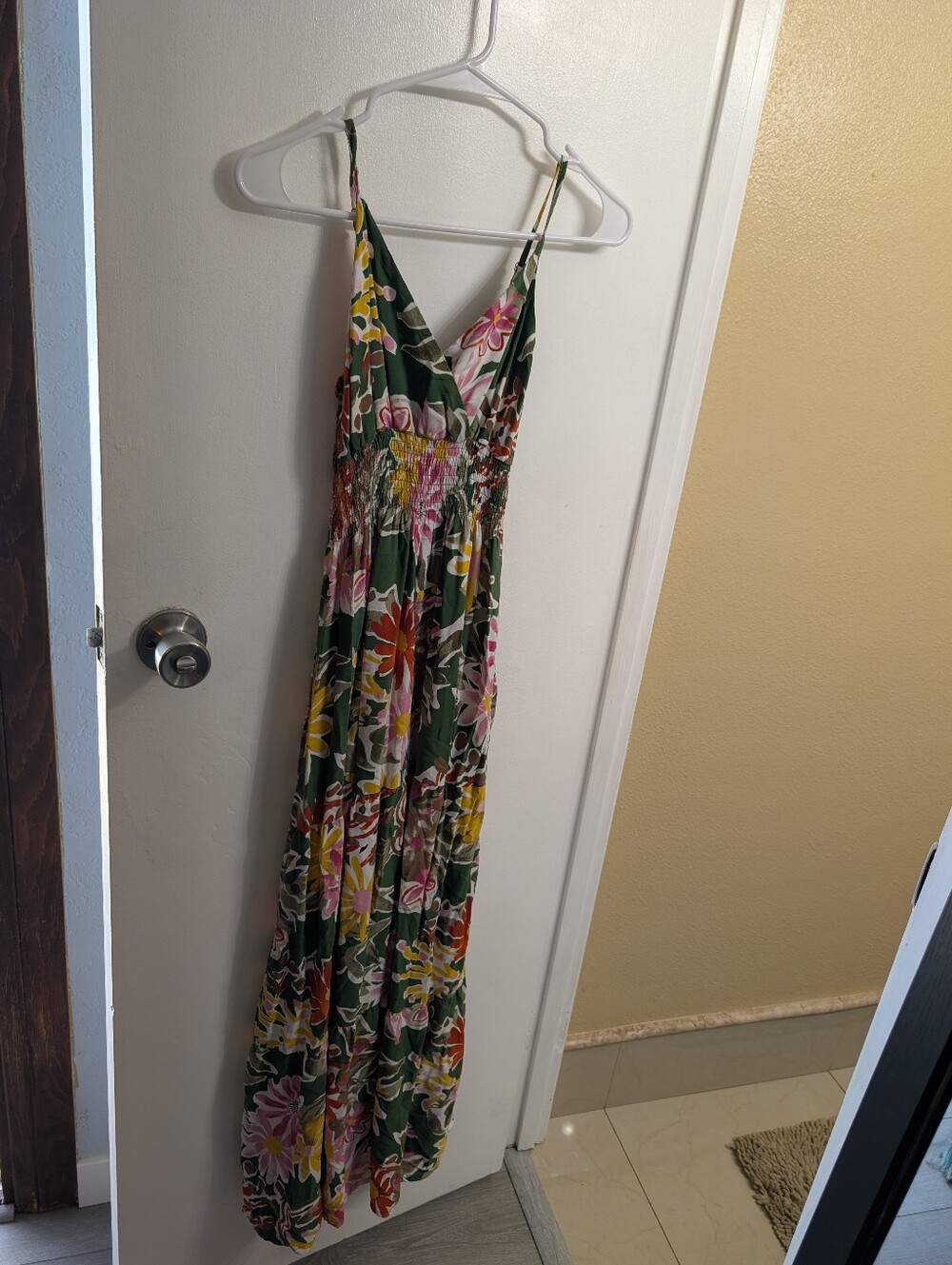 Floral Sleeveless Maxi Dress in Green